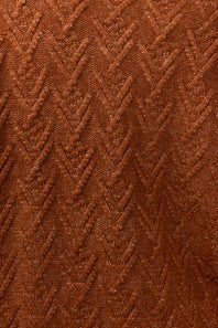 Cable Knit Button Front Cardigan for Women in Cinnamon Stick