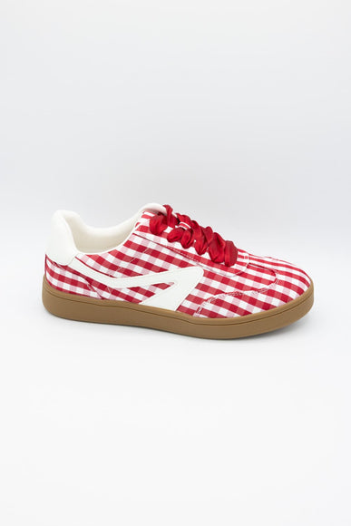 Dolce Vita Voyage Sneakers for Women in Red Gingham | VOYAGE-REDGINGHAM
