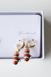 Bow Christmas Season Earrings Gift Box Set