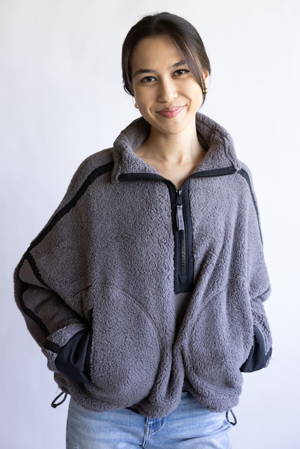 FP Movement Mountain ½ Zip Fleece for Women in Gunmetal Combo