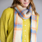 Free People Highland Plaid Skinny Scarf for Women in Ivory Combo