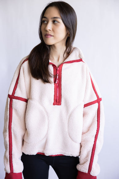 FP Movement Mountain ½ Zip Fleece for Women in Ballet Pink