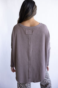 Free People We The Free Latte Blues Solid Thermal for Women in Leafless Tree