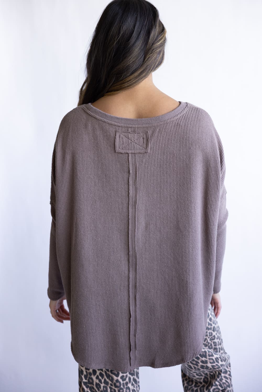 Free People We The Free Latte Blues Solid Thermal for Women in Leafless Tree