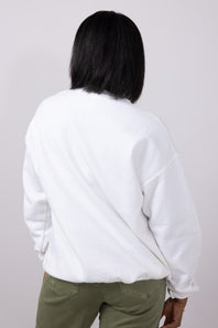 Stars Hollow Embroidered Sweatshirt for Women in Cream