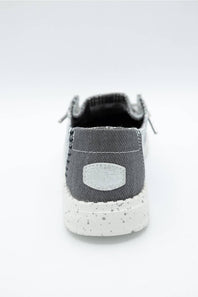 HEYDUDE Womens Wendy Knit Shimmer Shoes in Light Grey