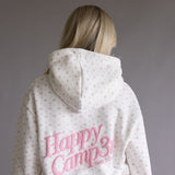 Happy Camp3r Garden Confetti Puff Series Hoodie for Women in White