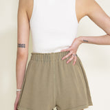 Thermal Lounge Shorts for Women in Green
