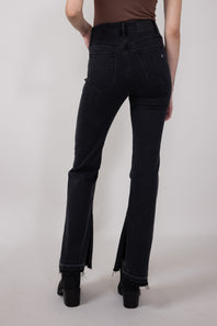 Hidden High Rise Let Out Happi Flare Jeans for Women in Black