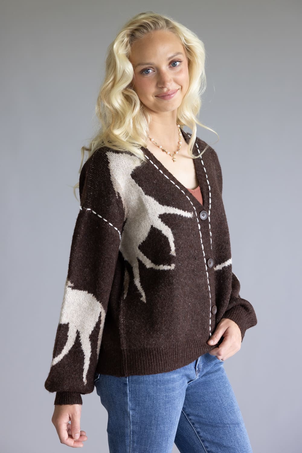 Illa Illa Horse Cardigan for Women in Brown