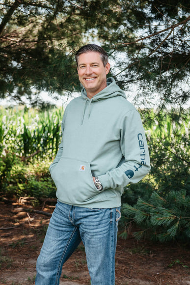 Carhartt Logo Sleeve Graphic Hoodie for Men in Green | K288-GA0