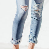KanCan Distressed Ankle Skinny Jeans for Women