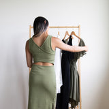 Roxy Good Keepsake Strappy Midi Dress for Women in Green