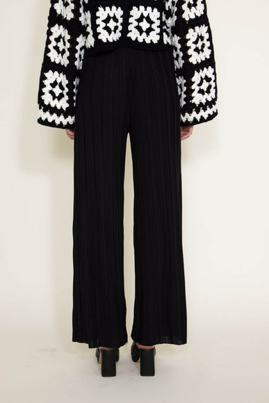 Pleated Smock Waist Pants for Women in Black