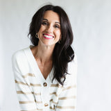 Miracle Stripe Cardigan Sweater for Women in Ivory