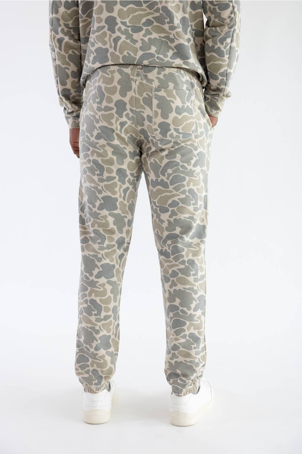 men in camo jogger