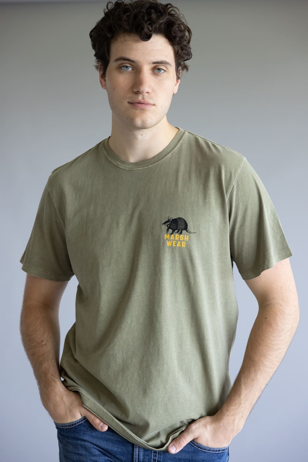 Marsh Wear Ain’t From Around Here T-Shirt for Men in Vintage Moss