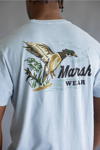 Marsh Wear Heritage Wood T-Shirt for Men in Dusty Blue