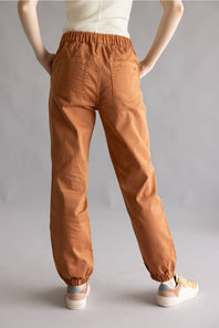 Mica Cropped Jogger Pants for Women in Clay