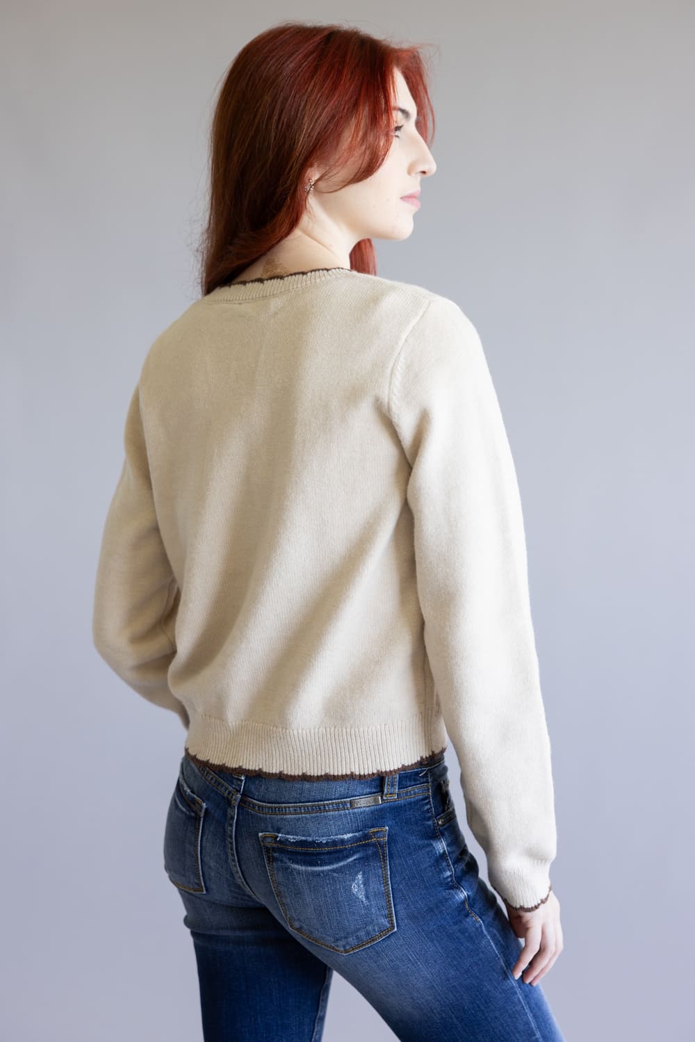 Cowboy Boot Sweater for Women in Brown