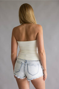 USA Double Layer Tube Top for Women in White