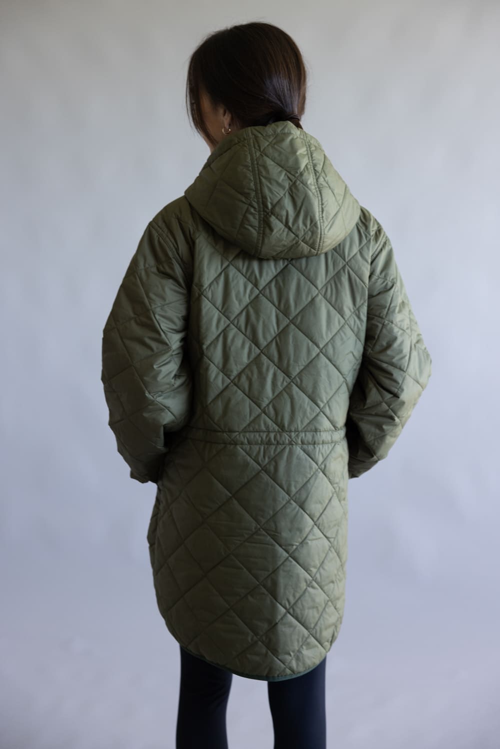 Patagonia Women's Diamond Quilted Parka in Basin Green | 27710