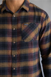 Quiksilver Breakwater Check Flannel Shirt for Men in Anthracite