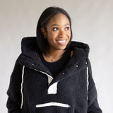 Two Tone Pullover for Women in Black