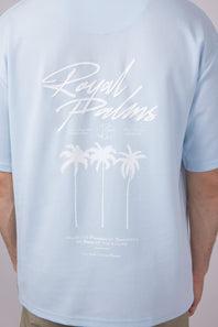 Royal Palms T-Shirt for Men in Light Blue
