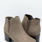 Soda Thumb Lug Booties for Women in Deep Taupe