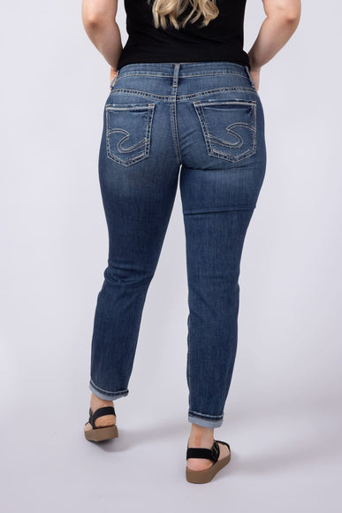 Silver Jeans Boyfriend Mid Rise Slim Leg Jeans for Women