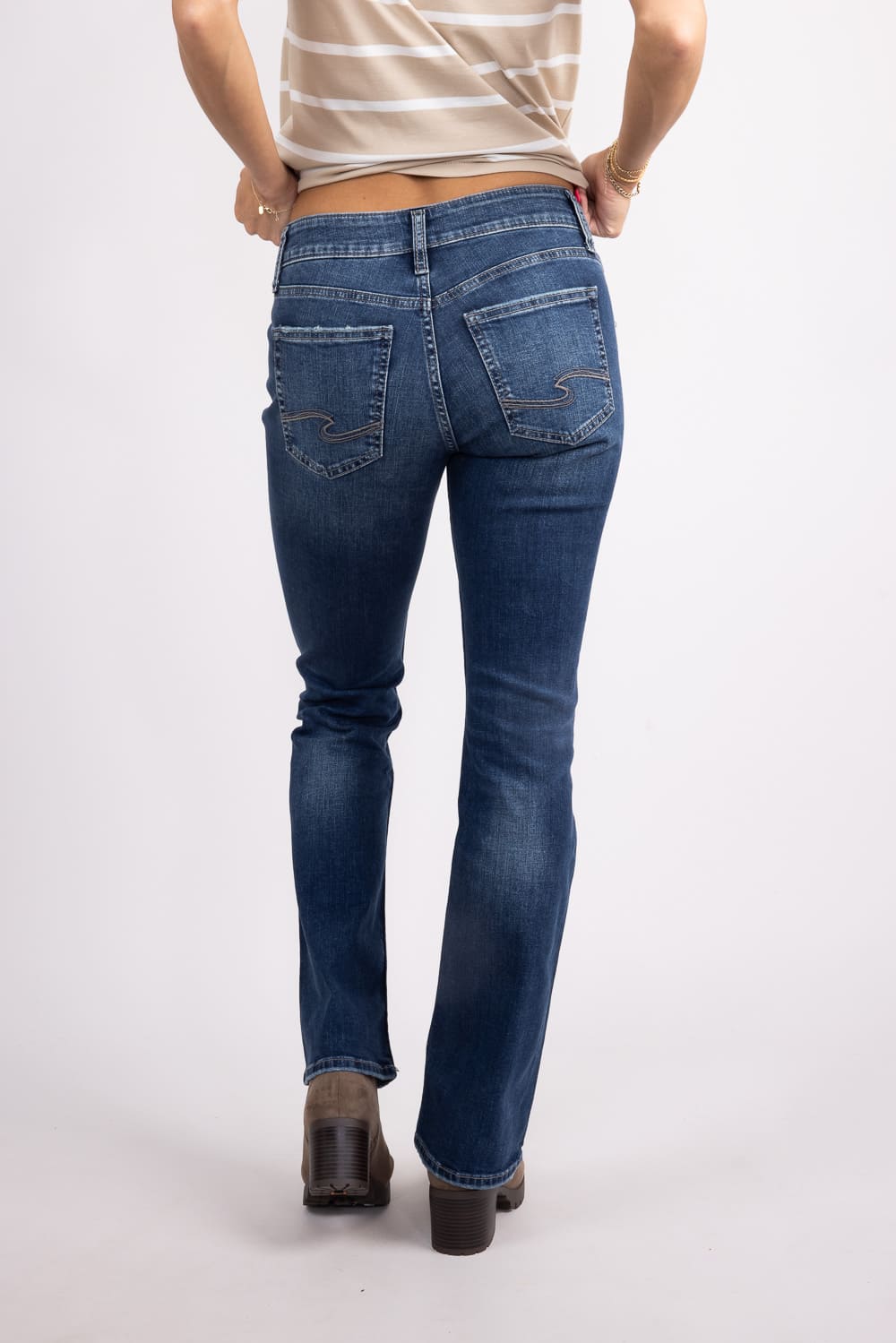 【BOK PLACE】Span Slim Long Bootcut Denim Pants XLver Slit Bootcut Jeans with Pockets – destingiftgarden