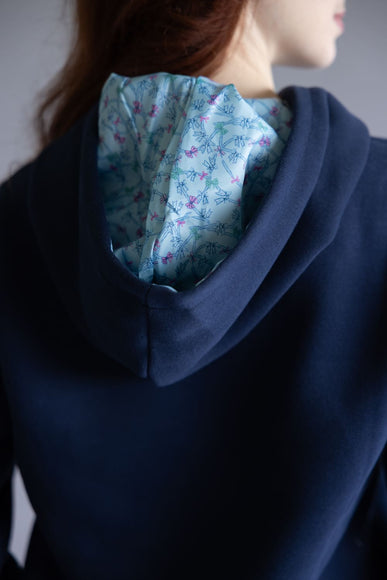 Simply Southern Embroidered Dilara Bear Hoodie for Women in Navy Blue