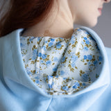 Womens Simply Southern Embroidered Dilara Flower Hoodie for Women in Light Blue