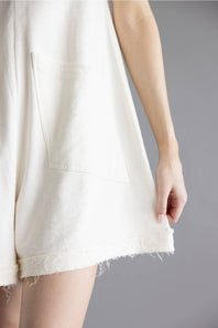 Simply Southern Washed Romper for Women in Pearl