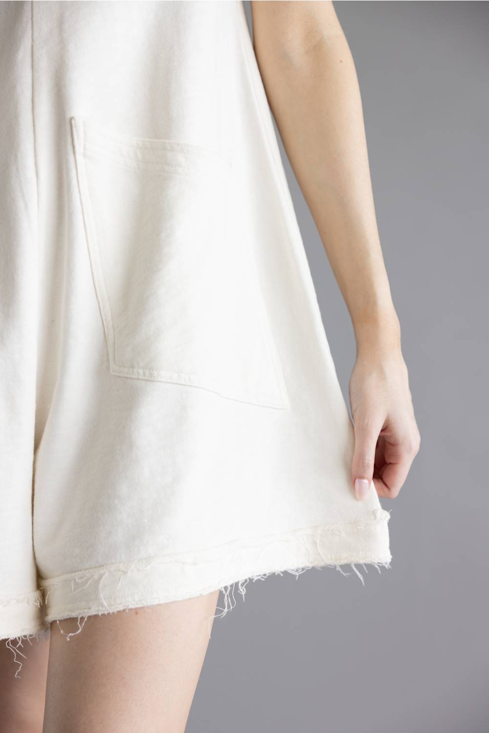 Simply Southern Washed Romper for Women in Pearl