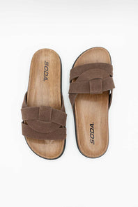 Soda Scout Slide Sandals in Brown | SCOUT-S BROWN