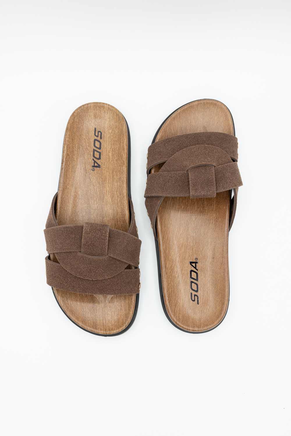 Soda Scout Slide Sandals in Brown | SCOUT-S BROWN