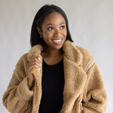 Teddy Jacket for Women in Brown