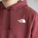 The North Face Camo Box Logo Hoodie for Men in Sumac Red