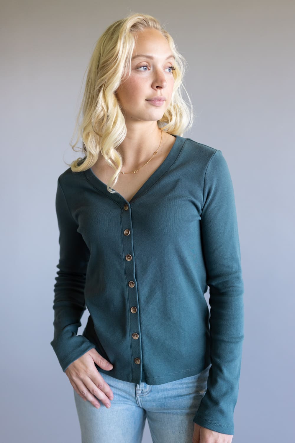 Thread & Supply Abby Shirt for Women in Dark Spruce