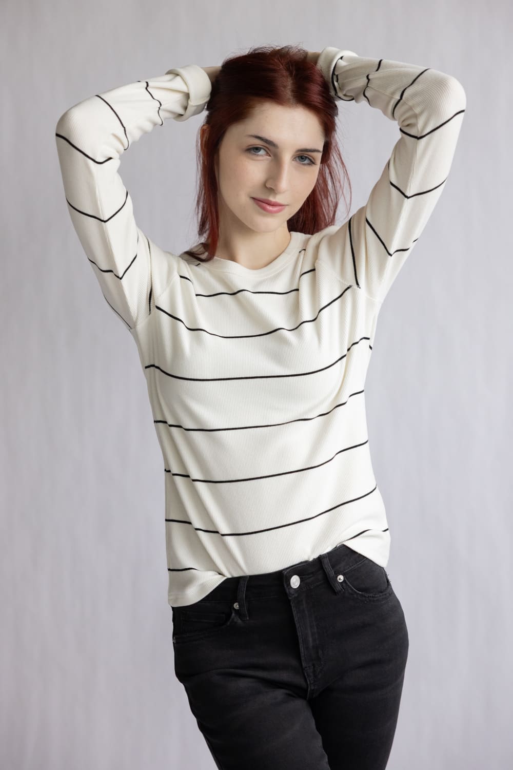 Thread & Supply Alder Top for Women in Ivory Black