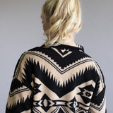 Thread & Supply Canyon Jacket for Women in Cream Black Aztec