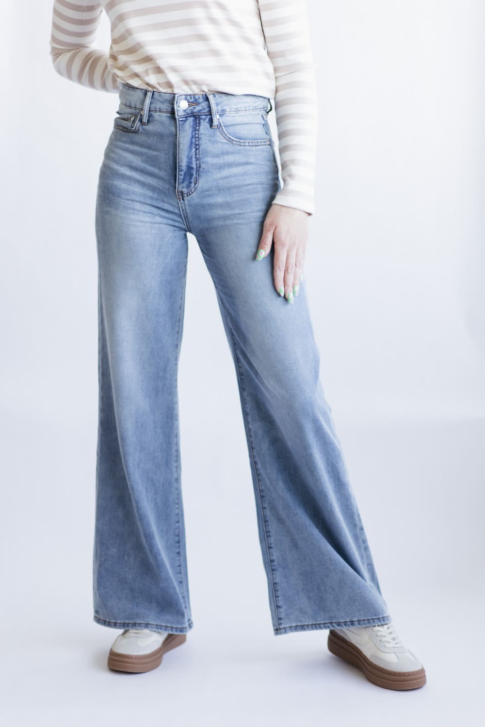 Thread & Supply High Rise Taylor Cloud Wide Leg Jeans for