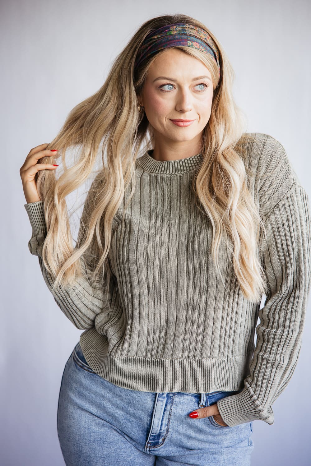 Thread & Supply Lucille Sweater for Women in Desert Sage