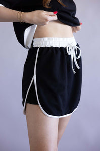 Two Piece Scuba Set for Women in Black/White