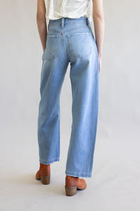 Vervet High Rise Pleated Barrel Jeans for Women