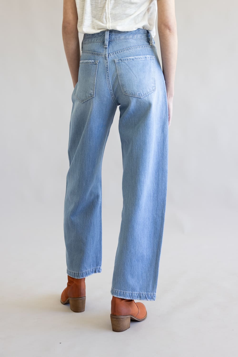 Vervet High Rise Pleated Barrel Jeans for Women