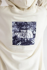 The North Face Evolution Moon Florals Oversized Hoodie in White Dune on Women
