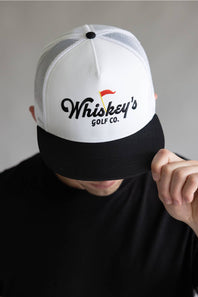 Whiskey Bent Golf Co Trucker Hat for Men in White
